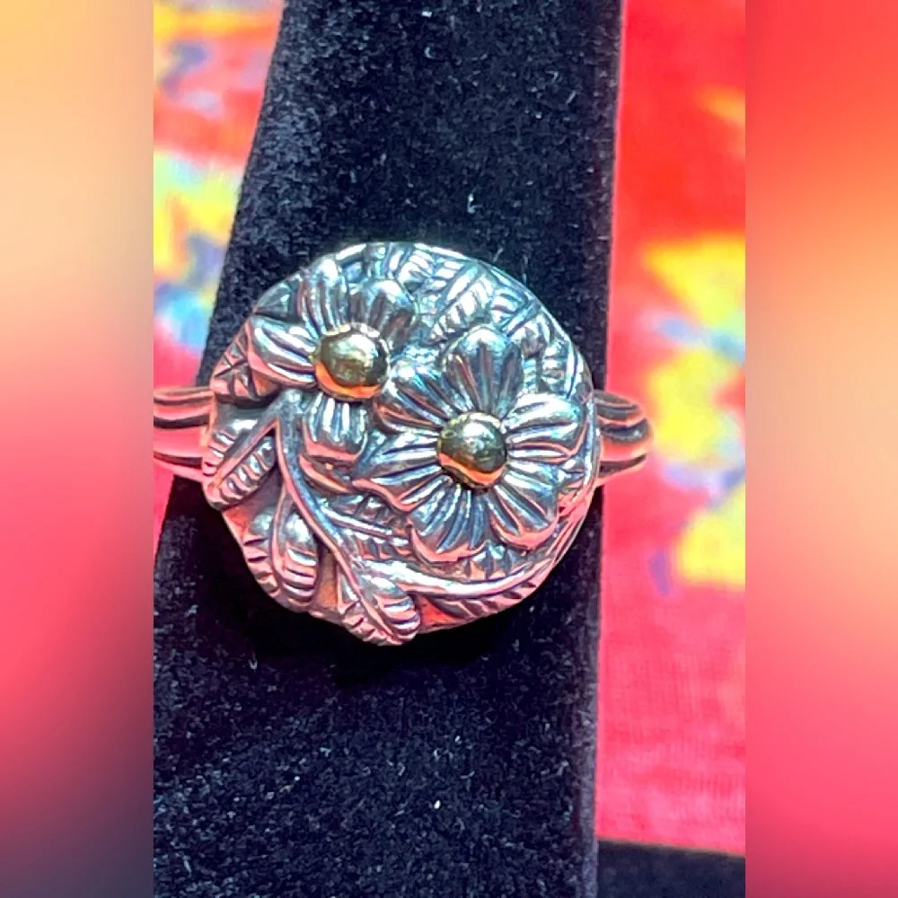 Stephen Dweck Elyse Flowers Ring 925 & 14K - Picture 2 of 11